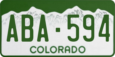 CO license plate ABA594