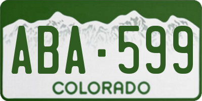 CO license plate ABA599