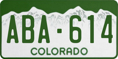 CO license plate ABA614