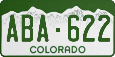 CO license plate ABA622