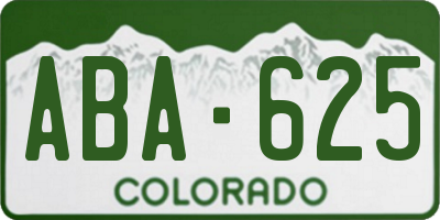 CO license plate ABA625