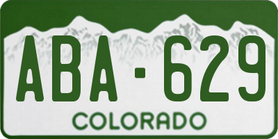 CO license plate ABA629
