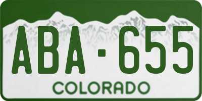 CO license plate ABA655