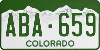 CO license plate ABA659