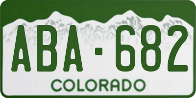 CO license plate ABA682