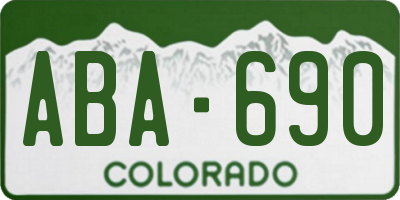 CO license plate ABA690