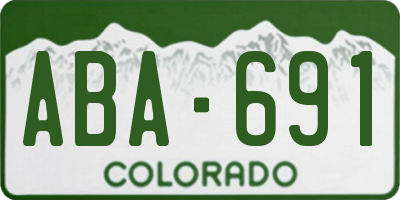 CO license plate ABA691