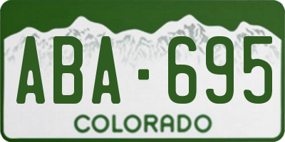 CO license plate ABA695