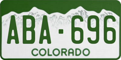 CO license plate ABA696