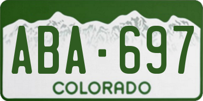 CO license plate ABA697