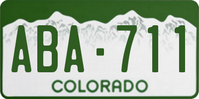 CO license plate ABA711
