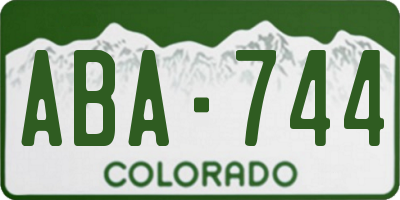 CO license plate ABA744