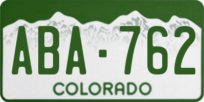 CO license plate ABA762