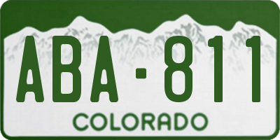 CO license plate ABA811