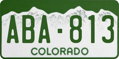 CO license plate ABA813