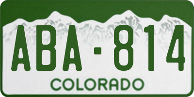 CO license plate ABA814