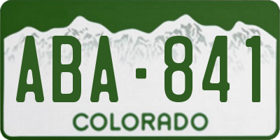 CO license plate ABA841