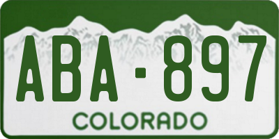 CO license plate ABA897