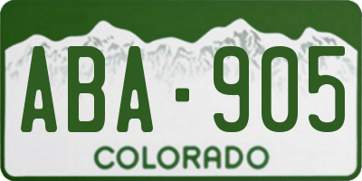 CO license plate ABA905