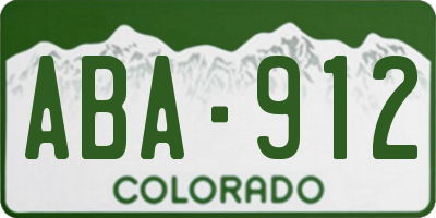 CO license plate ABA912