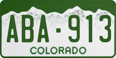 CO license plate ABA913
