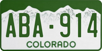 CO license plate ABA914