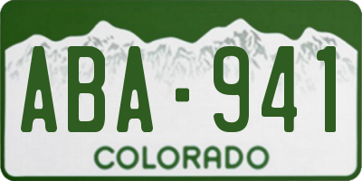 CO license plate ABA941