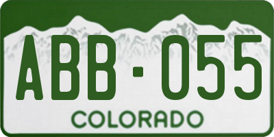 CO license plate ABB055