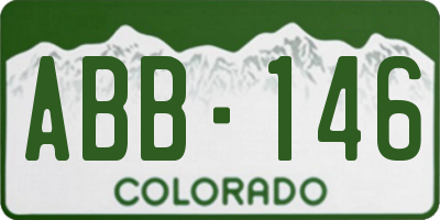 CO license plate ABB146