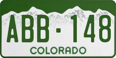 CO license plate ABB148
