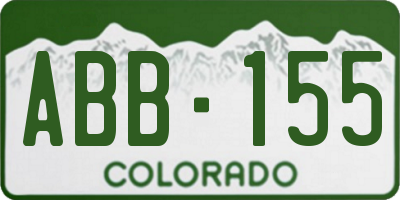 CO license plate ABB155