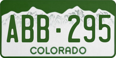 CO license plate ABB295