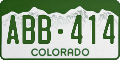CO license plate ABB414