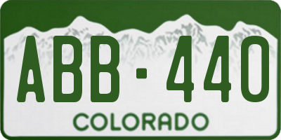 CO license plate ABB440