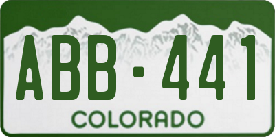 CO license plate ABB441