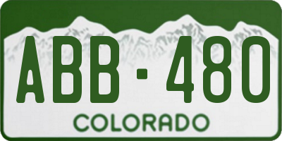 CO license plate ABB480