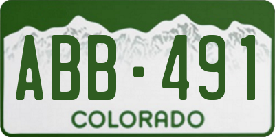 CO license plate ABB491