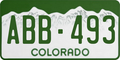CO license plate ABB493