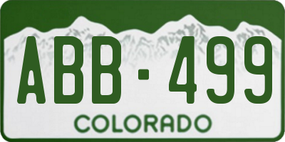 CO license plate ABB499