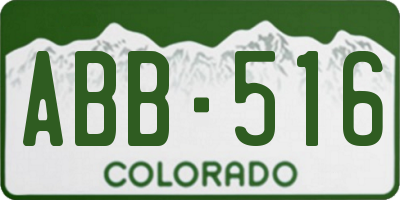 CO license plate ABB516