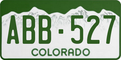 CO license plate ABB527