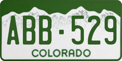 CO license plate ABB529