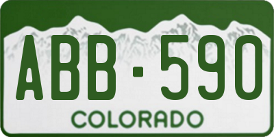 CO license plate ABB590
