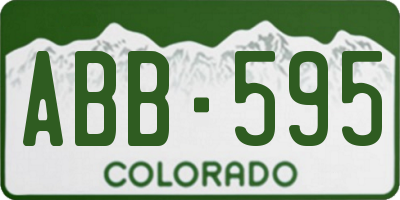 CO license plate ABB595