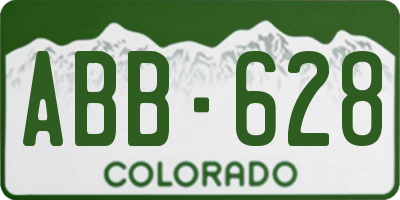 CO license plate ABB628