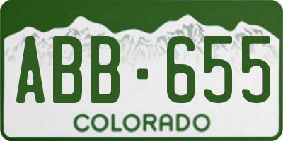 CO license plate ABB655