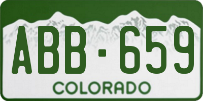 CO license plate ABB659