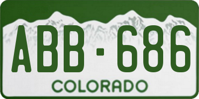 CO license plate ABB686