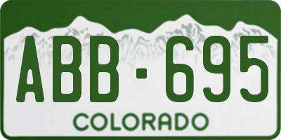 CO license plate ABB695