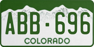CO license plate ABB696